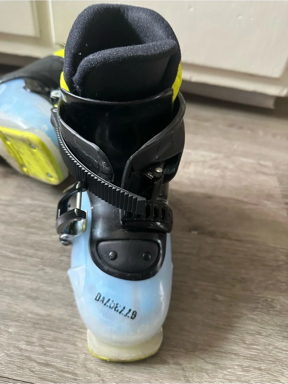 Kids Ski Boots - Blue, Black & Yellow